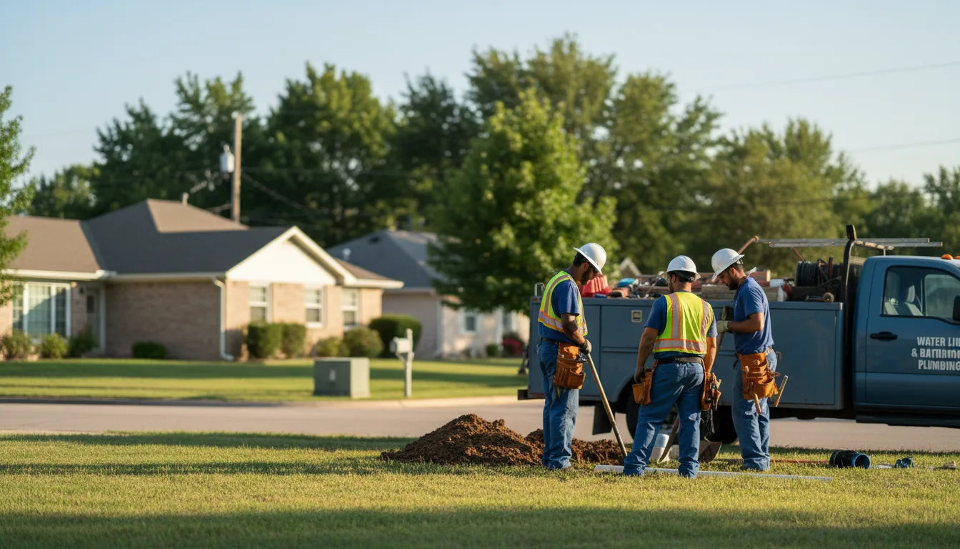 Residential water line and bathroom plumbing service in Hillsboro, TX